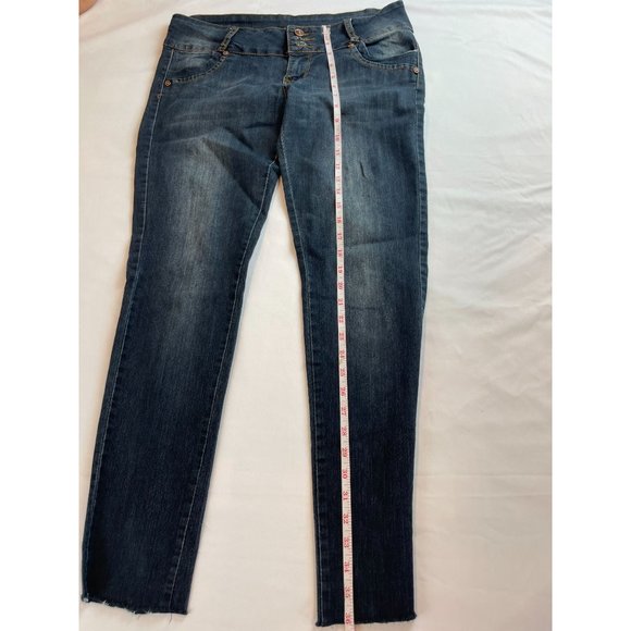 Salvage Womens Jeans High Waist Mid Rise Button Fly Ankle Skinny Blue SZ 13/14 - Picture 4 of 9